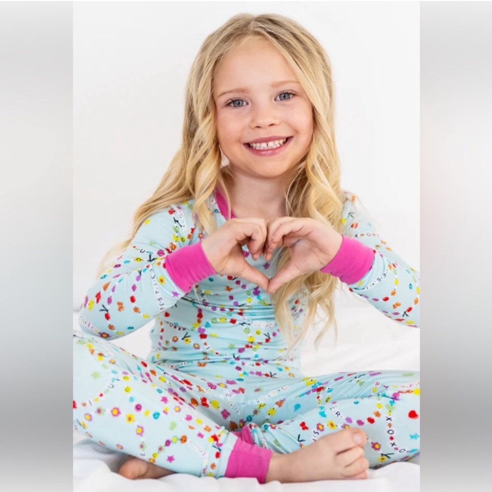Little Sleepies 2 Piece Long Sleeved Bamboo PJ Set - Theme “ Friends Forever”